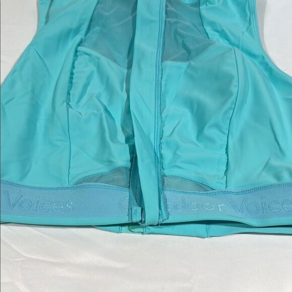 Outdoor Voices Splash Knit Zip Front Bra Women's Capri medium - Picture 6 of 7